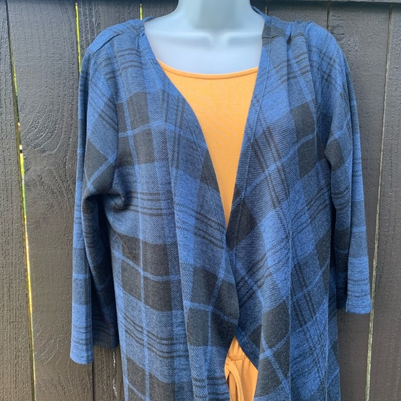 New without tags navy black long knit duster XL - Picture 6 of 6